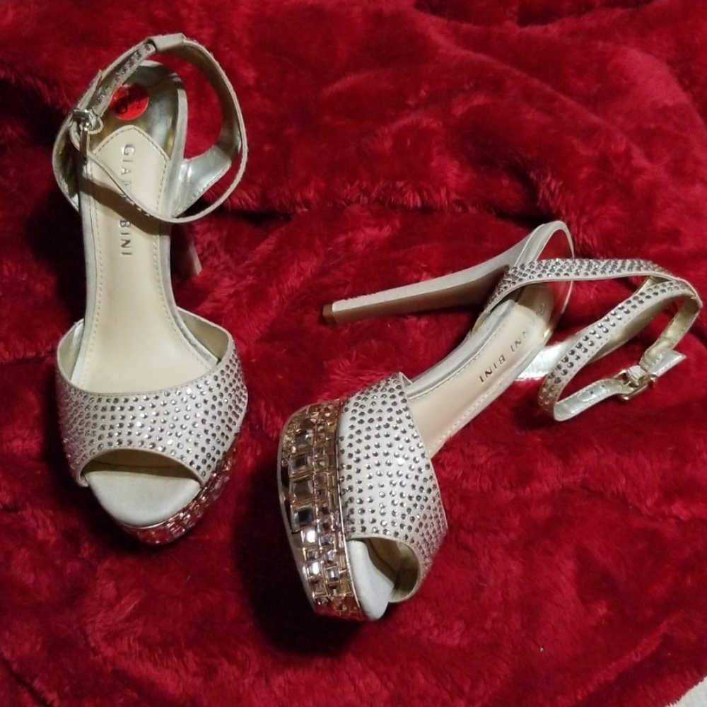Gianni Bini Rhinestone Platform Heels
